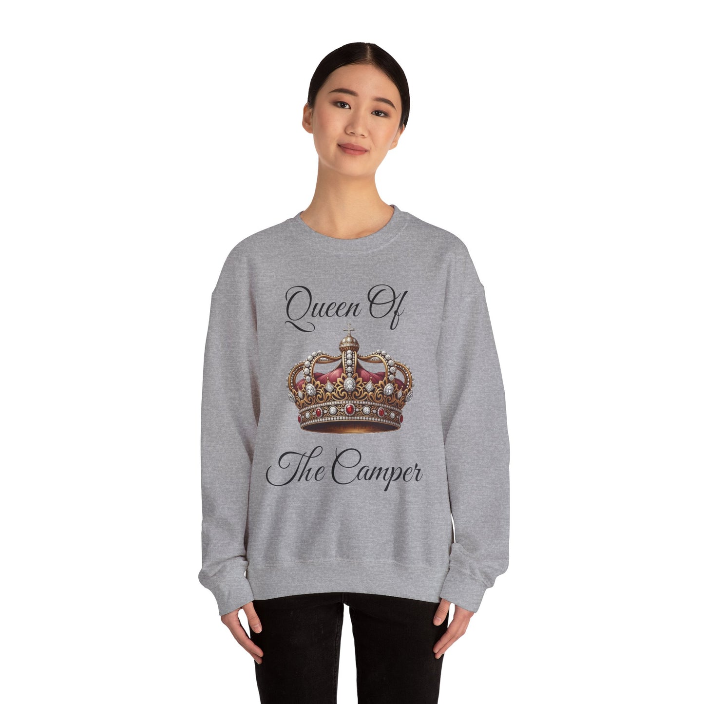 Queen of the Camper Sweatshirt | Cozy Camping Crewneck | Perfect Gift for Campers | Outdoor Adventure Apparel | Nature Lover Sweatshirt