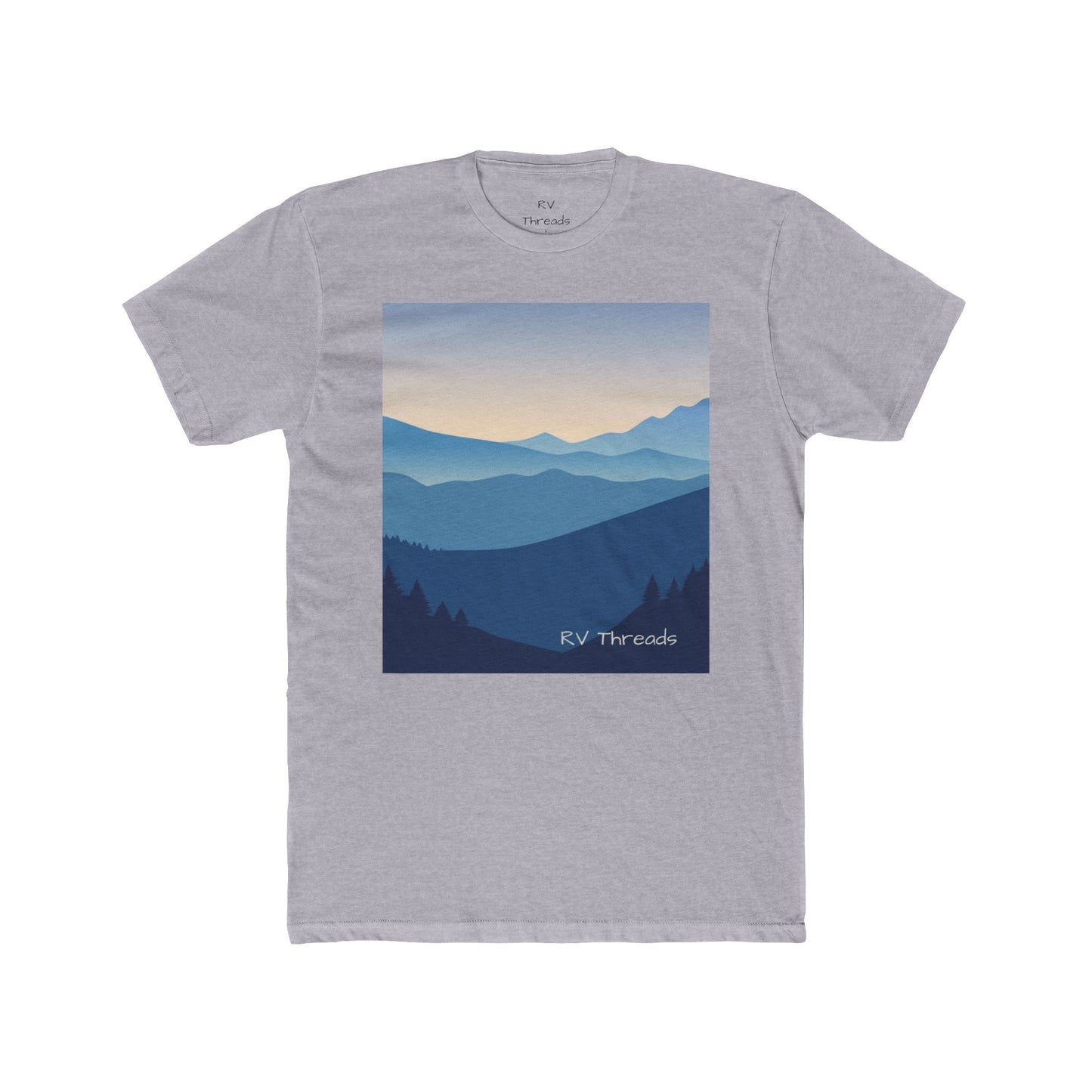 Mountain View Unisex Cotton Crew Tee | Nature Lover Gift, Outdoor Adventure Shirt, Summer Wardrobe Essential, Travel Tee, Casual Stroll Top