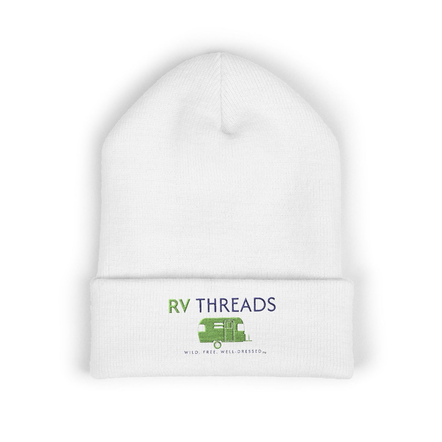 Embroidered Classic Cuffed Beanie, Cozy Winter Hat, RV Lovers Gift, Personalized Knit Cap, Outdoor Adventure Accessory
