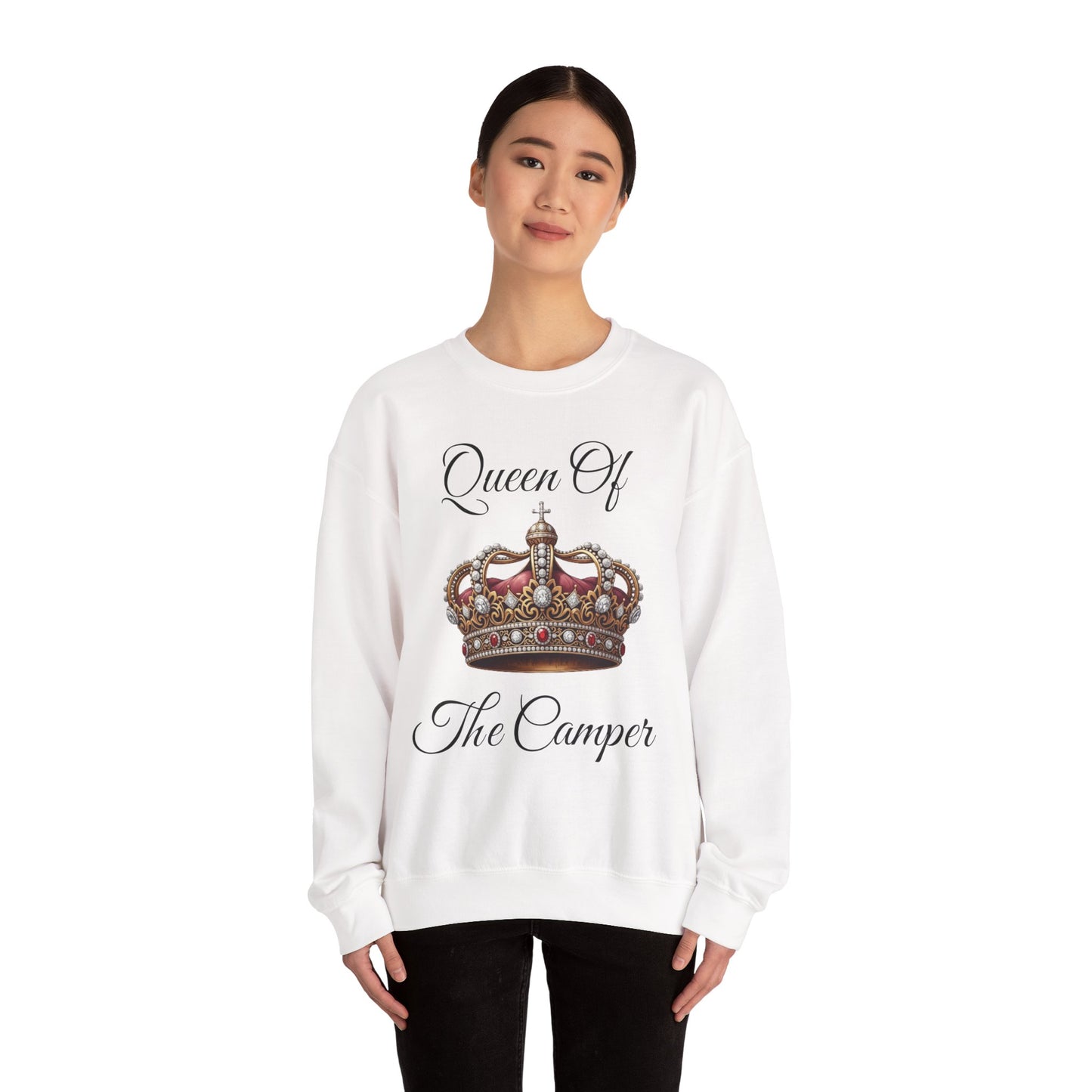 Queen of the Camper Sweatshirt | Cozy Camping Crewneck | Perfect Gift for Campers | Outdoor Adventure Apparel | Nature Lover Sweatshirt