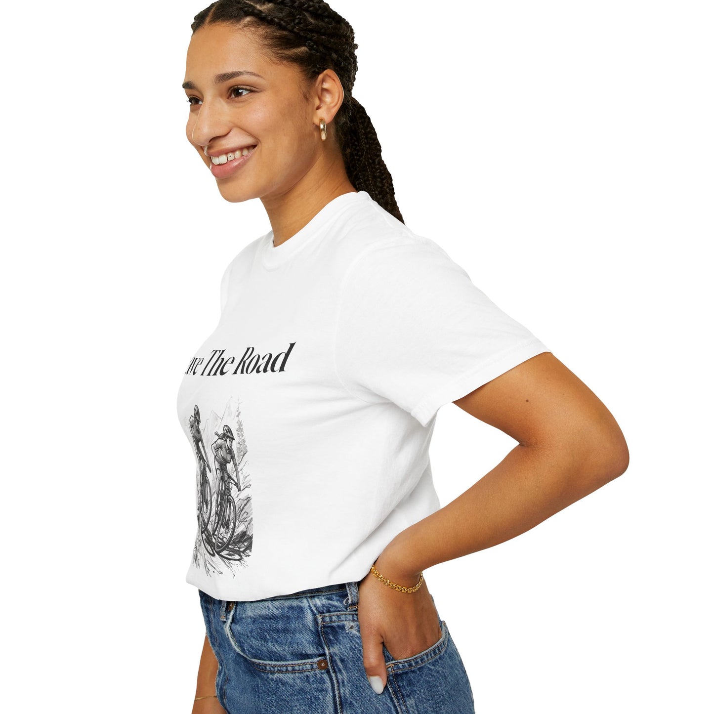 Adventure Cycling T-Shirt, Leave The Road Take The Trails Tee, Outdoor Gift, Unisex Graphic Shirt, Biking Apparel, Nature Lover Top