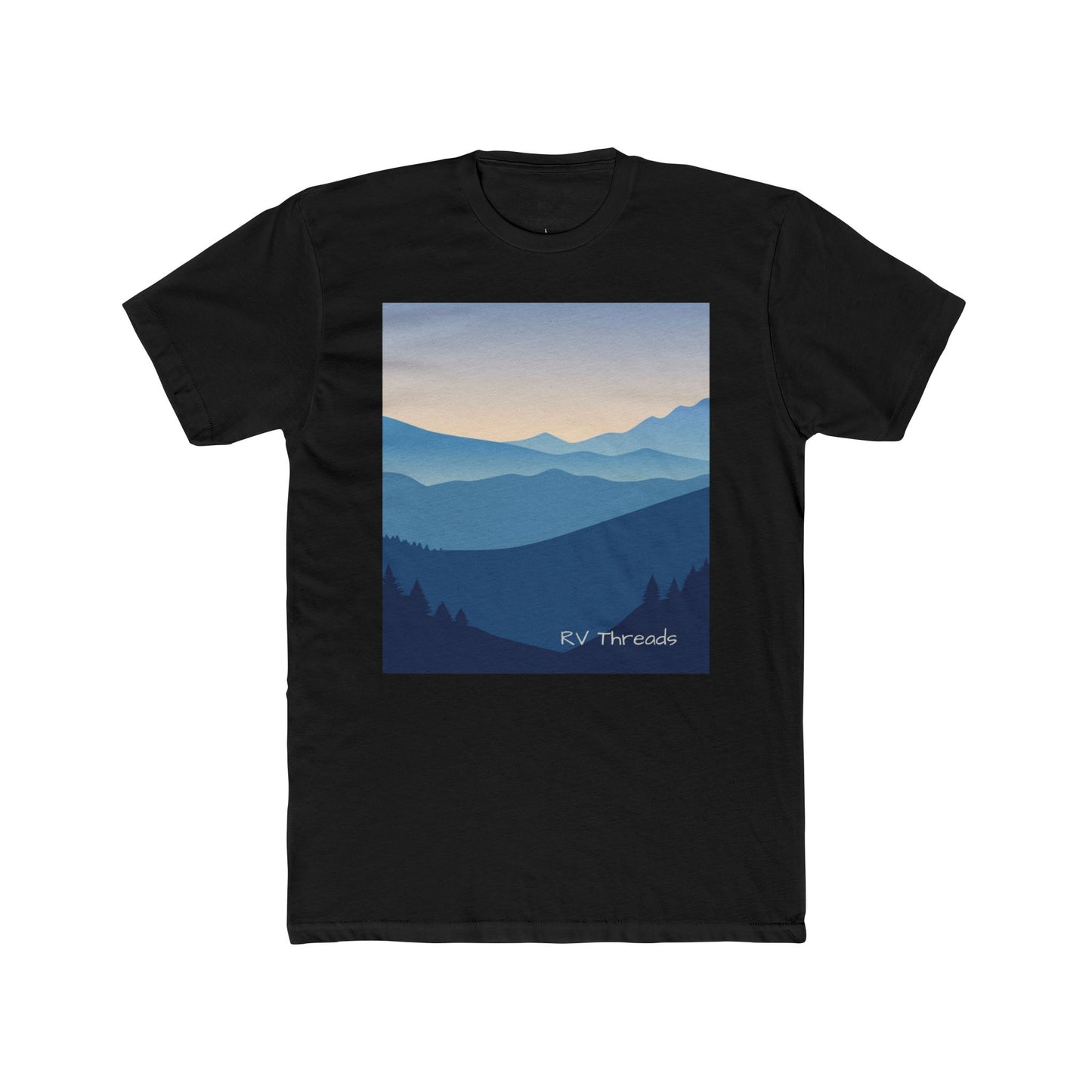 Mountain View Unisex Cotton Crew Tee | Nature Lover Gift, Outdoor Adventure Shirt, Summer Wardrobe Essential, Travel Tee, Casual Stroll Top