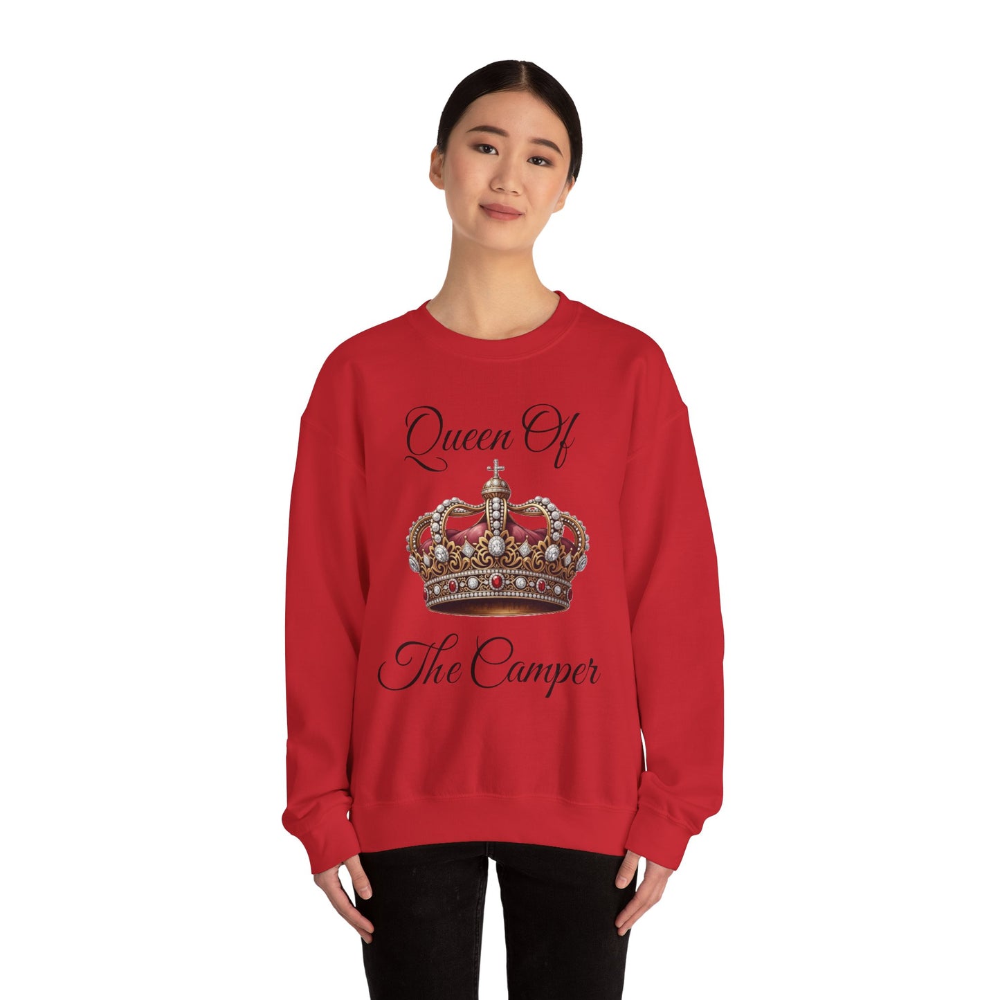 Queen of the Camper Sweatshirt | Cozy Camping Crewneck | Perfect Gift for Campers | Outdoor Adventure Apparel | Nature Lover Sweatshirt