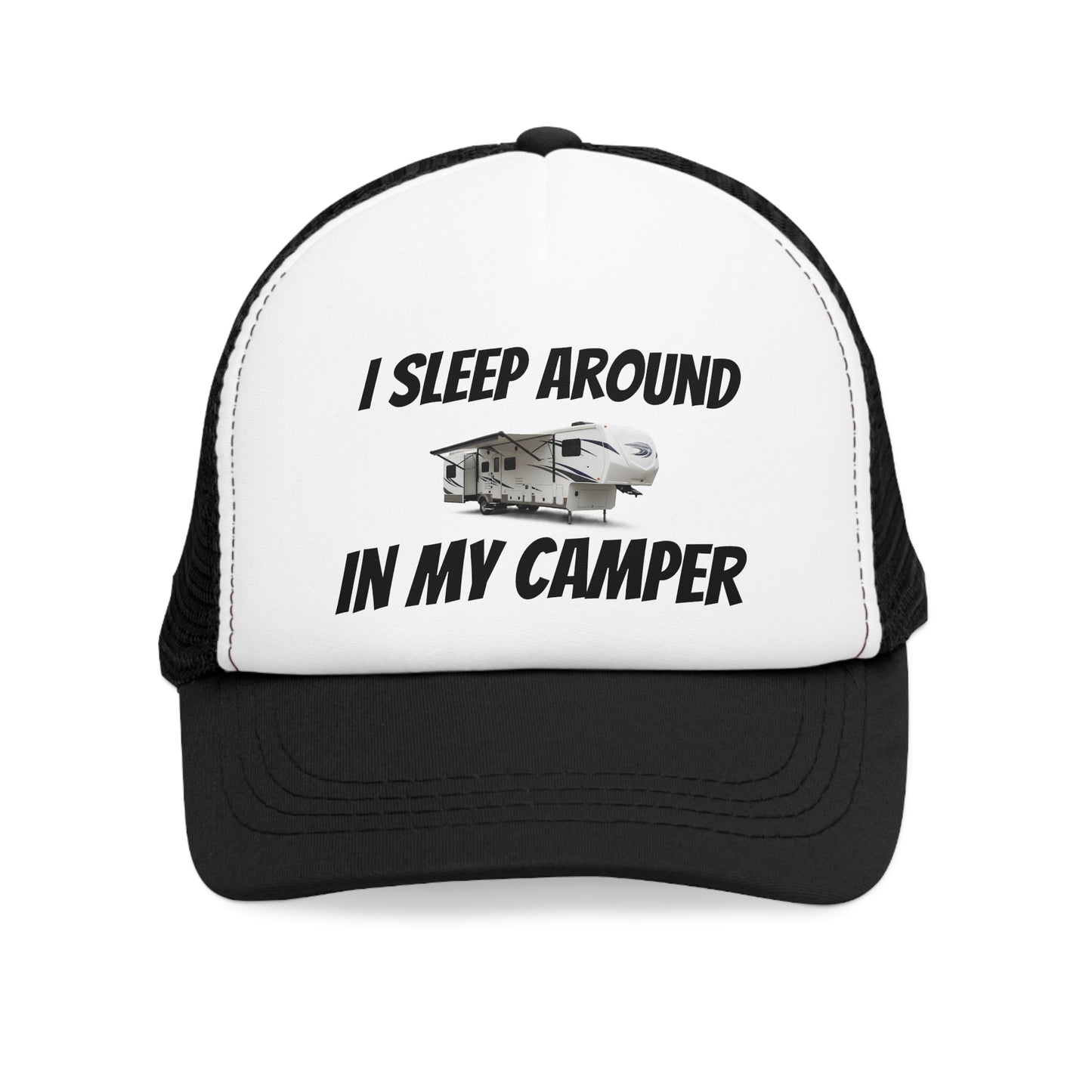 Camper Life Mesh Cap, I Sleep Around in My Camper Hat, Travel Accessories, Camping Gifts, Outdoor Wear, Adventure Gear