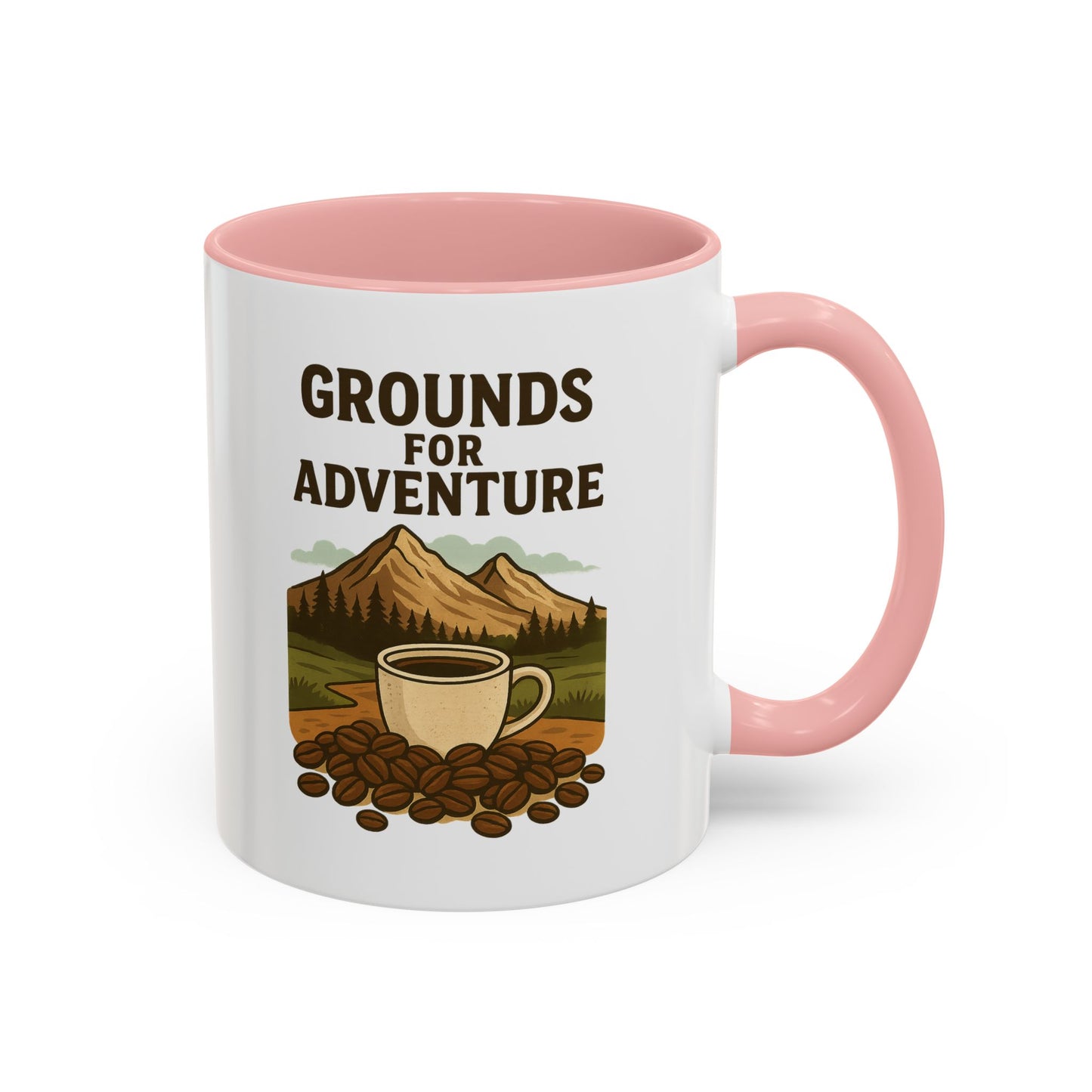 Adventurous Coffee Mug: Grounds for Adventure, Travel Mug, Camping Gift, Coffee Lover’s Present, Hiking Accessory