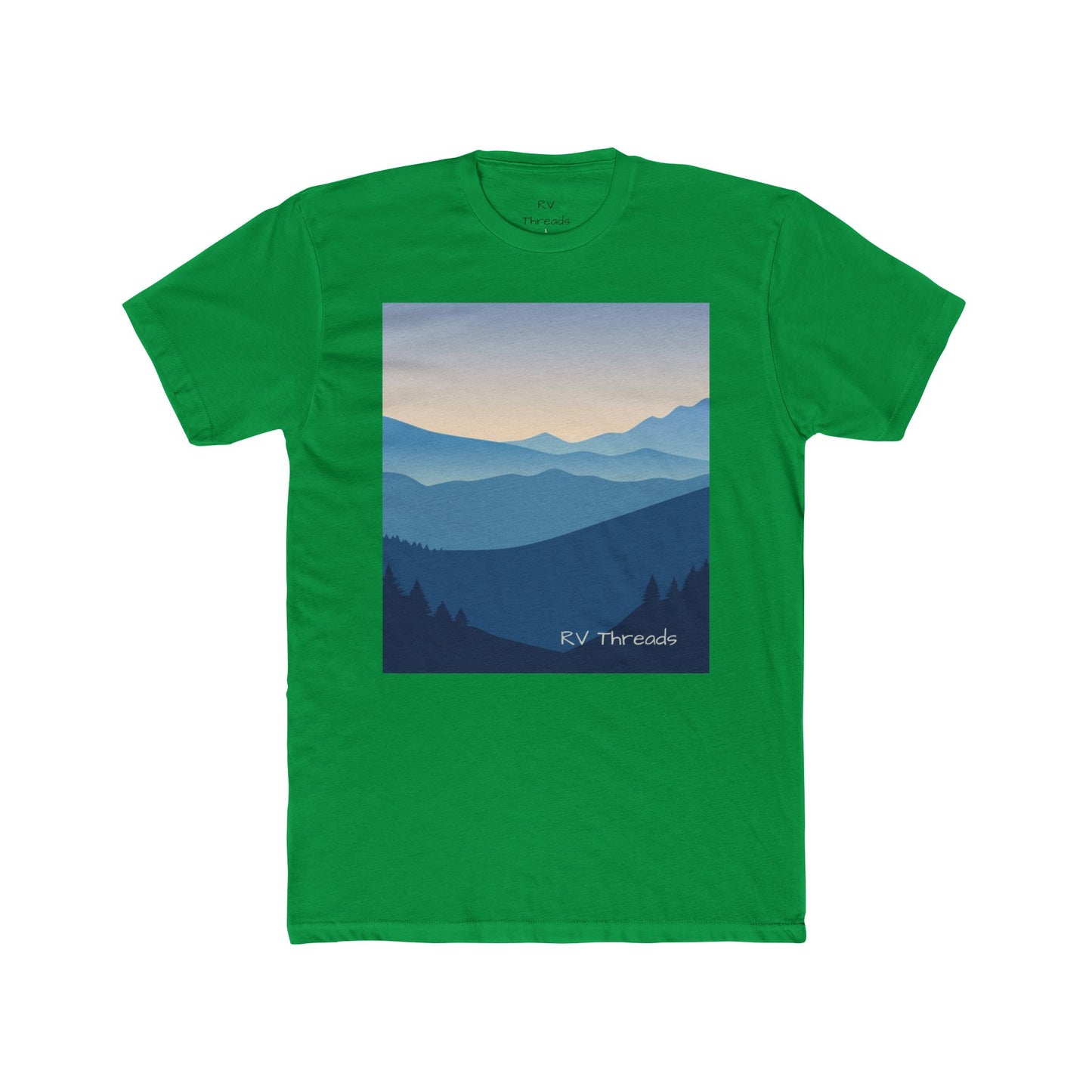 Mountain View Unisex Cotton Crew Tee | Nature Lover Gift, Outdoor Adventure Shirt, Summer Wardrobe Essential, Travel Tee, Casual Stroll Top
