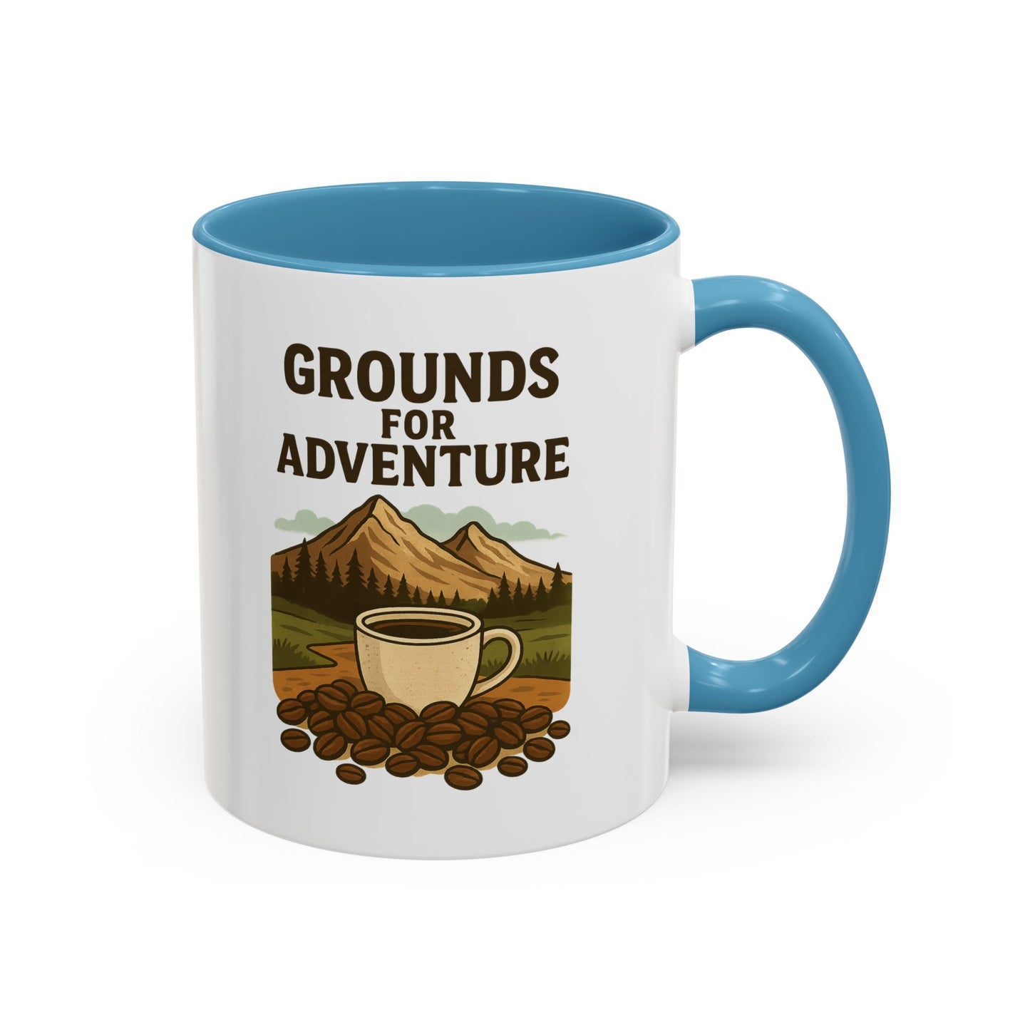 Adventurous Coffee Mug: Grounds for Adventure, Travel Mug, Camping Gift, Coffee Lover’s Present, Hiking Accessory