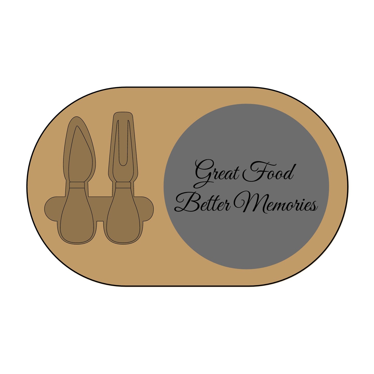 Personalized Charcuterie Board - Great Food, Better Memories, Engraved Serving Platter, Gift for Foodies, Wedding Gift, Kitchen Decor