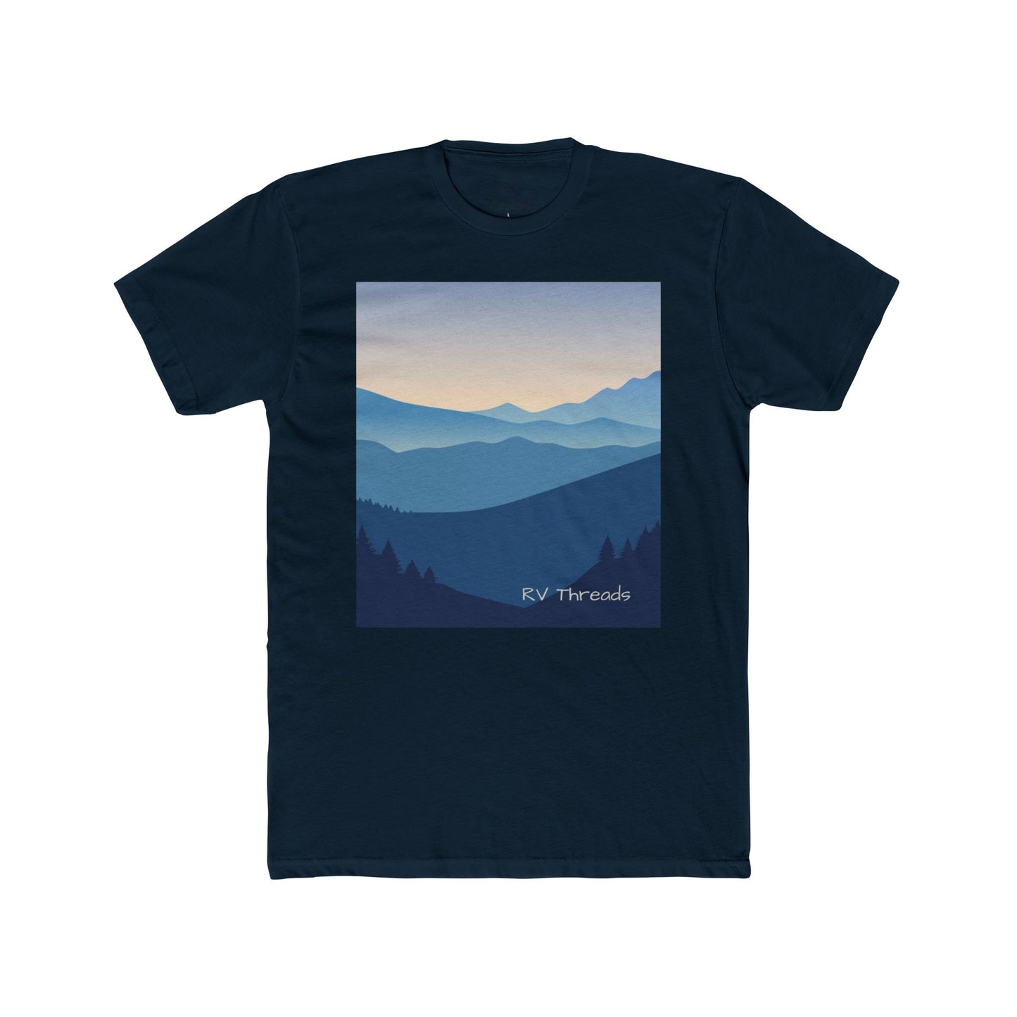 Mountain View Unisex Cotton Crew Tee | Nature Lover Gift, Outdoor Adventure Shirt, Summer Wardrobe Essential, Travel Tee, Casual Stroll Top