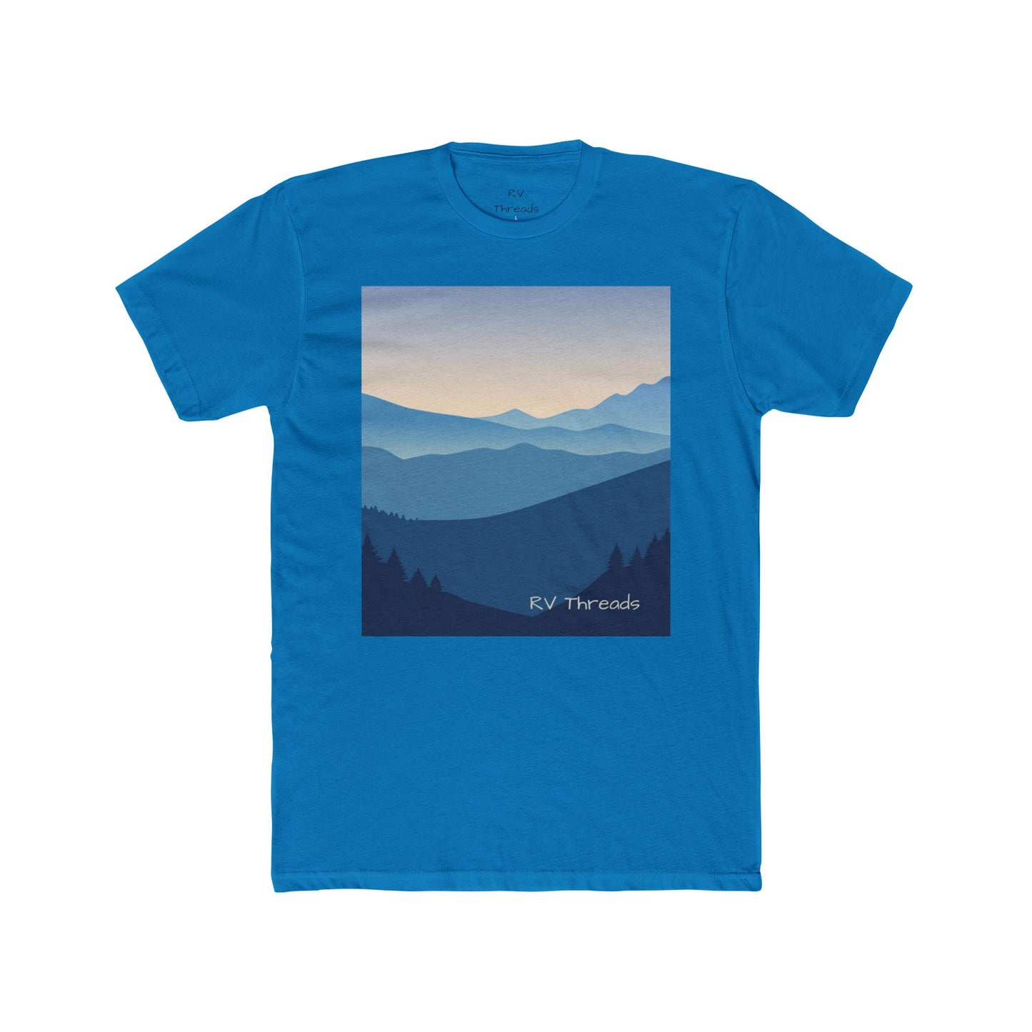 Mountain View Unisex Cotton Crew Tee | Nature Lover Gift, Outdoor Adventure Shirt, Summer Wardrobe Essential, Travel Tee, Casual Stroll Top