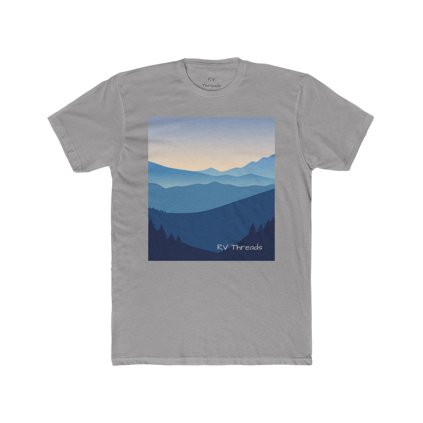 Mountain View Unisex Cotton Crew Tee | Nature Lover Gift, Outdoor Adventure Shirt, Summer Wardrobe Essential, Travel Tee, Casual Stroll Top