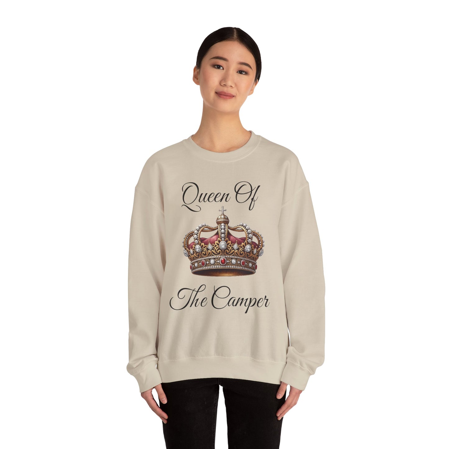 Queen of the Camper Sweatshirt | Cozy Camping Crewneck | Perfect Gift for Campers | Outdoor Adventure Apparel | Nature Lover Sweatshirt