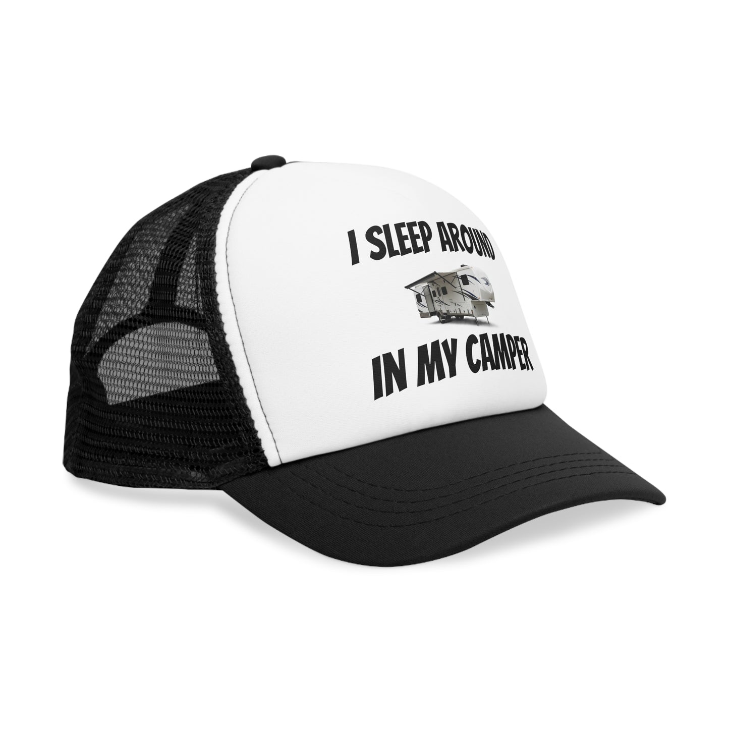 Camper Life Mesh Cap, I Sleep Around in My Camper Hat, Travel Accessories, Camping Gifts, Outdoor Wear, Adventure Gear