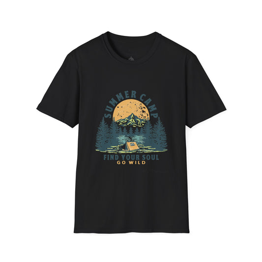 Summer Camp Adventure Unisex T-Shirt, Camping Tee, Outdoor Apparel, Nature Lover Gift, Adventure Shirt, Find Your Soul T-Shirt