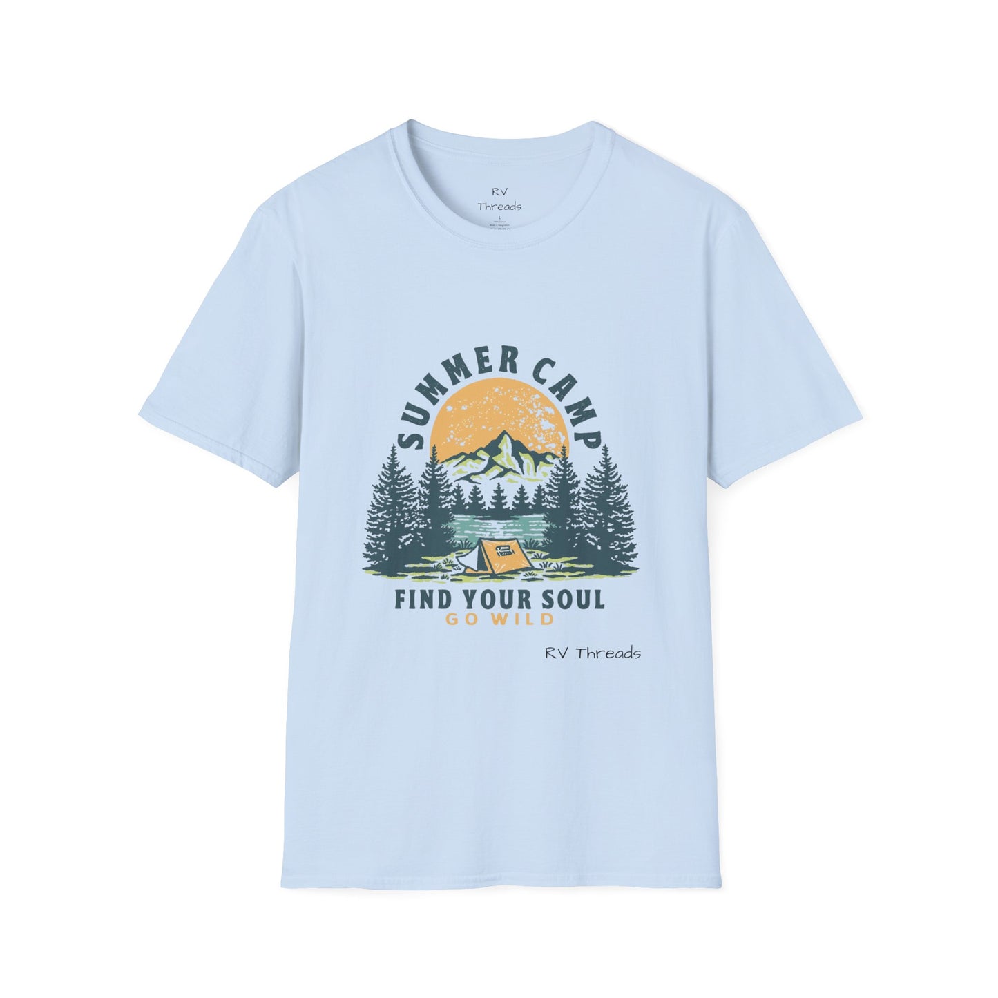 Summer Camp Adventure Unisex T-Shirt, Camping Tee, Outdoor Apparel, Nature Lover Gift, Adventure Shirt, Find Your Soul T-Shirt