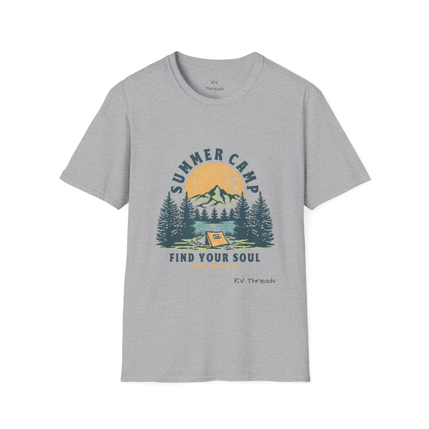 Summer Camp Adventure Unisex T-Shirt, Camping Tee, Outdoor Apparel, Nature Lover Gift, Adventure Shirt, Find Your Soul T-Shirt