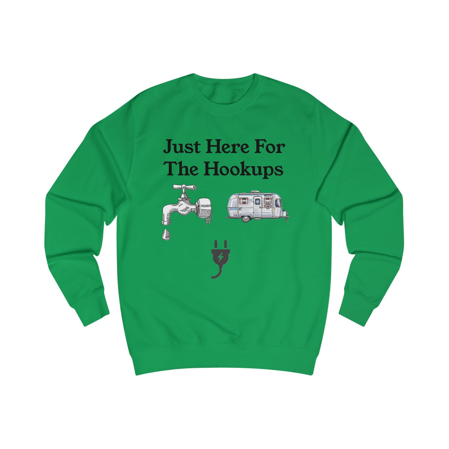 Casual Unisex Sweatshirt with Fun Hookup Quote - Perfect Gift for Campers, Travelers, and Adventure Seekers, Great for Cozy Nights and [...]