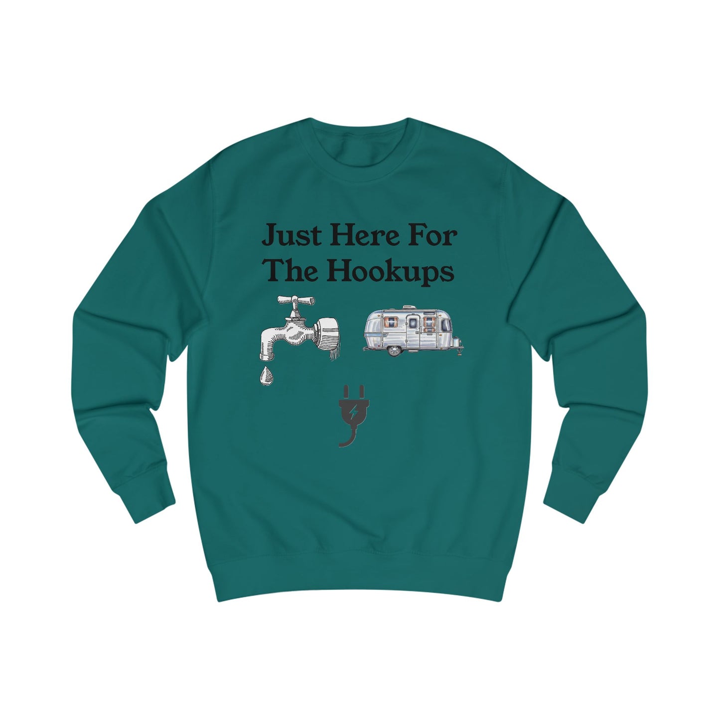 Casual Unisex Sweatshirt with Fun Hookup Quote - Perfect Gift for Campers, Travelers, and Adventure Seekers, Great for Cozy Nights and [...]