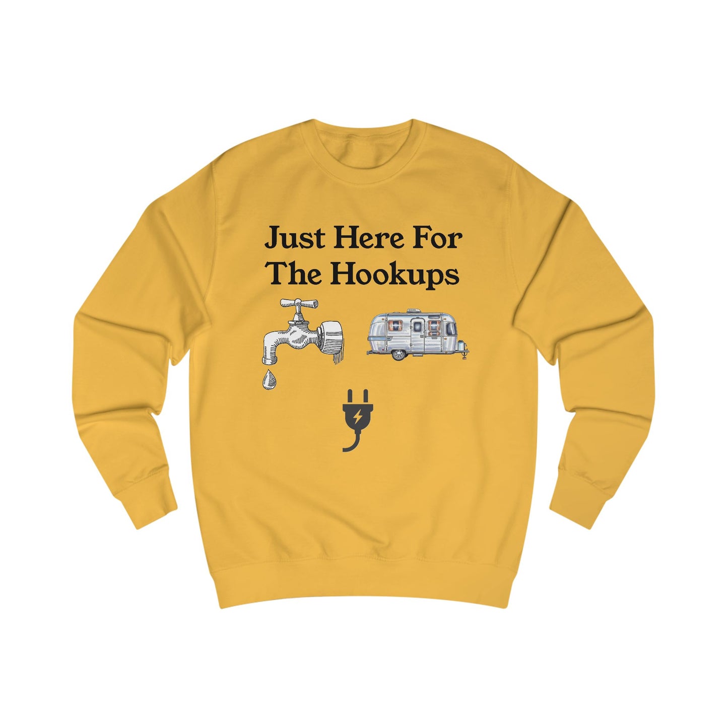 Casual Unisex Sweatshirt with Fun Hookup Quote - Perfect Gift for Campers, Travelers, and Adventure Seekers, Great for Cozy Nights and [...]