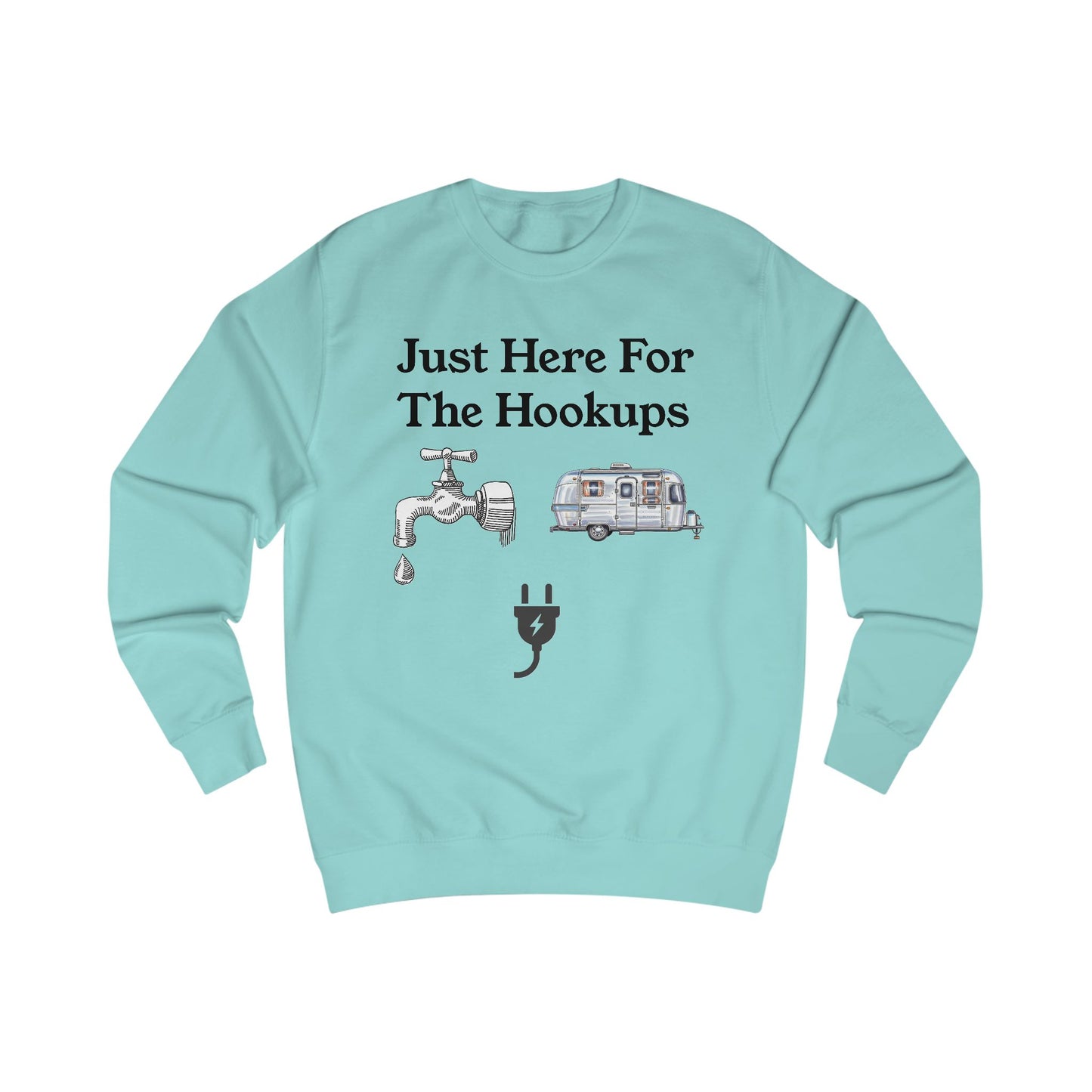 Casual Unisex Sweatshirt with Fun Hookup Quote - Perfect Gift for Campers, Travelers, and Adventure Seekers, Great for Cozy Nights and [...]