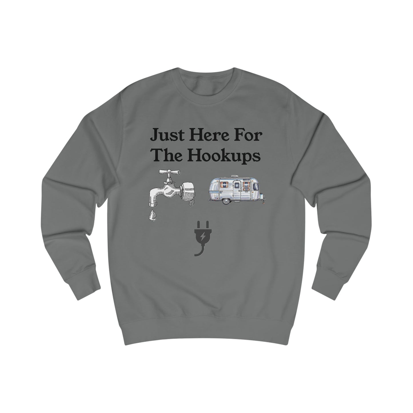 Casual Unisex Sweatshirt with Fun Hookup Quote - Perfect Gift for Campers, Travelers, and Adventure Seekers, Great for Cozy Nights and [...]