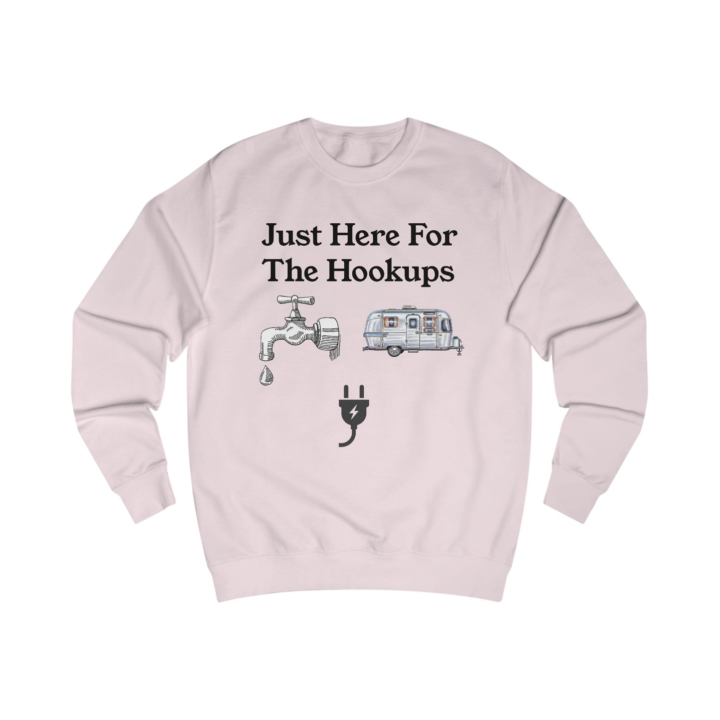 Casual Unisex Sweatshirt with Fun Hookup Quote - Perfect Gift for Campers, Travelers, and Adventure Seekers, Great for Cozy Nights and [...]