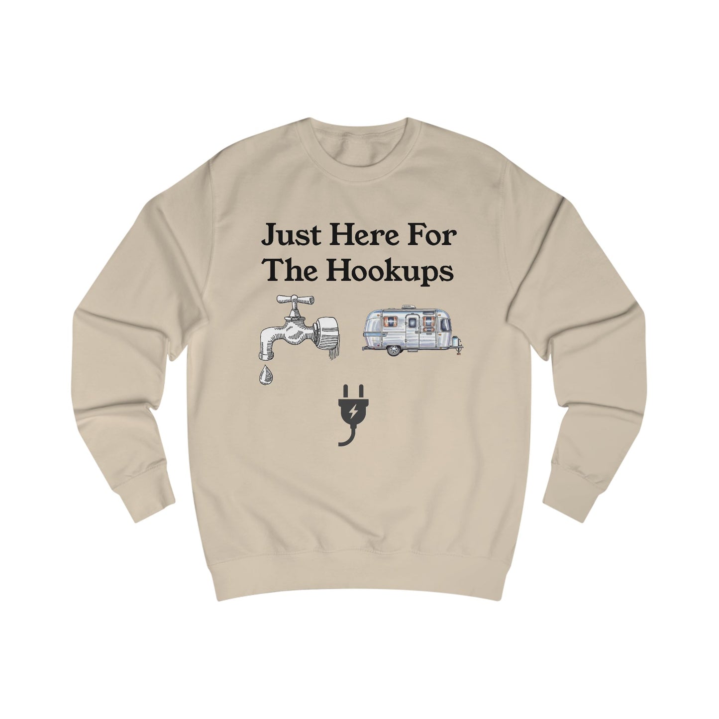 Casual Unisex Sweatshirt with Fun Hookup Quote - Perfect Gift for Campers, Travelers, and Adventure Seekers, Great for Cozy Nights and [...]