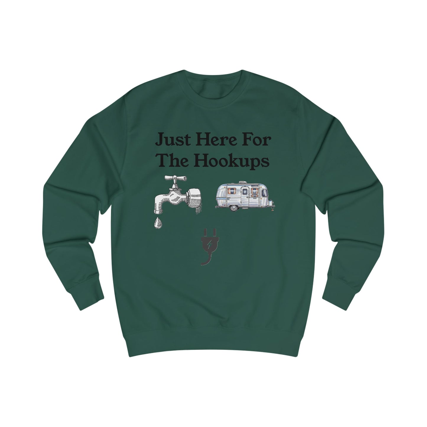 Casual Unisex Sweatshirt with Fun Hookup Quote - Perfect Gift for Campers, Travelers, and Adventure Seekers, Great for Cozy Nights and [...]