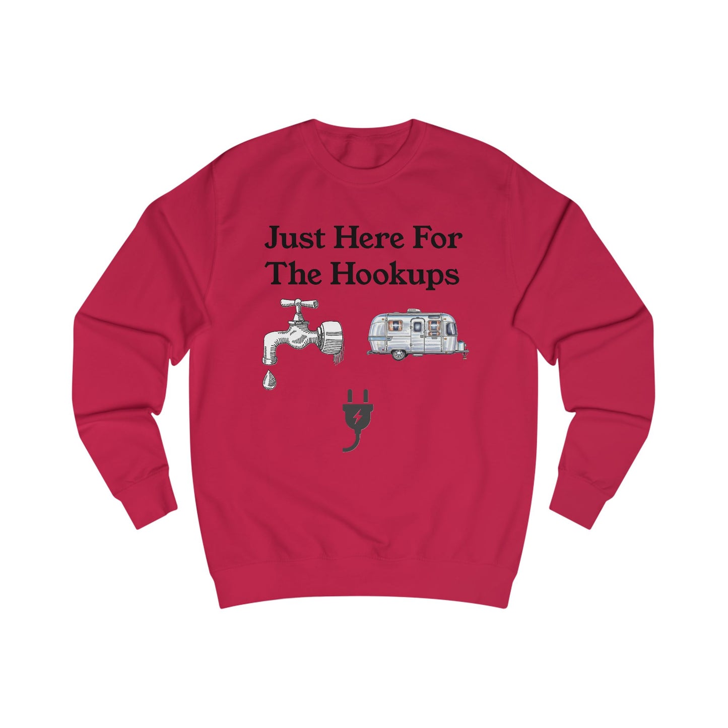 Casual Unisex Sweatshirt with Fun Hookup Quote - Perfect Gift for Campers, Travelers, and Adventure Seekers, Great for Cozy Nights and [...]