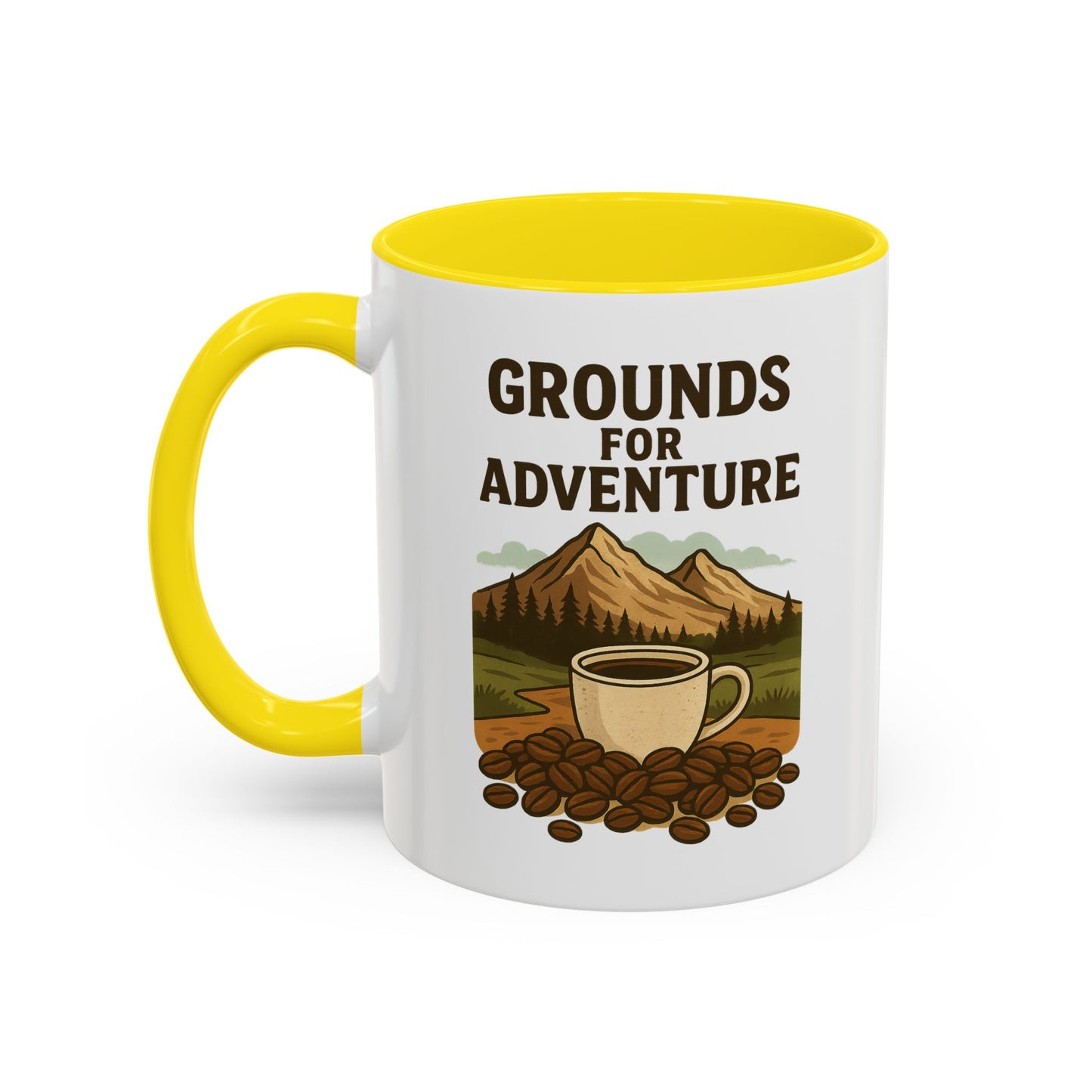 Adventurous Coffee Mug: Grounds for Adventure, Travel Mug, Camping Gift, Coffee Lover’s Present, Hiking Accessory