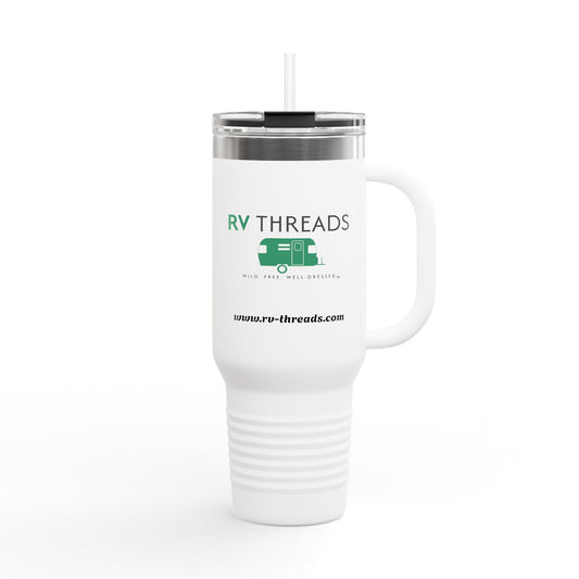 Stylish Insulated Travel Mug, Perfect for Road Trips, RV Enthusiasts, Hot & Cold Beverages, Camping Gear, Eco-Friendly Drinkware
