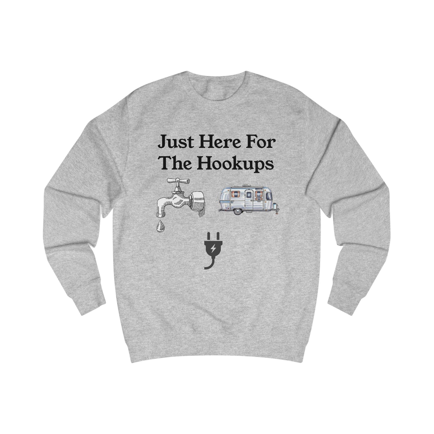 Casual Unisex Sweatshirt with Fun Hookup Quote - Perfect Gift for Campers, Travelers, and Adventure Seekers, Great for Cozy Nights and [...]