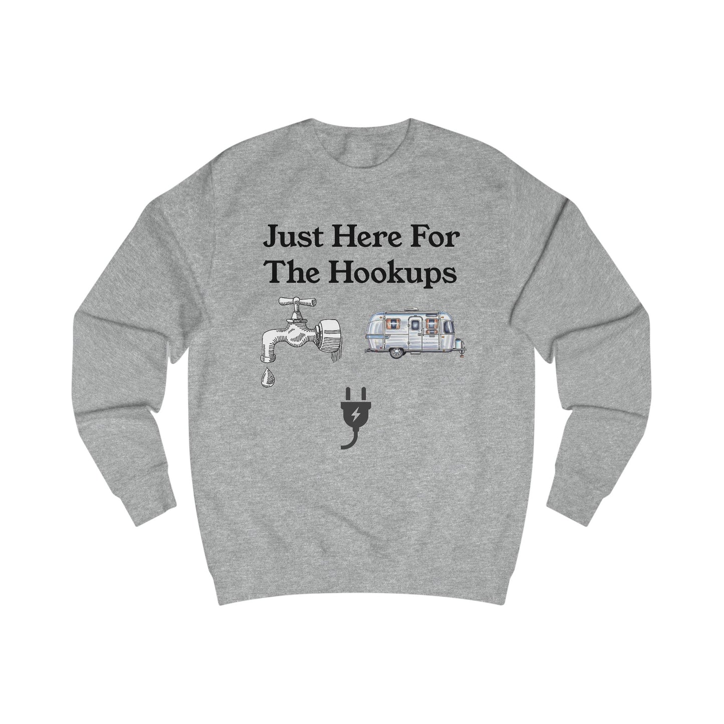 Casual Unisex Sweatshirt with Fun Hookup Quote - Perfect Gift for Campers, Travelers, and Adventure Seekers, Great for Cozy Nights and [...]