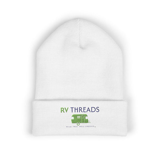 Embroidered Classic Cuffed Beanie, Cozy Winter Hat, RV Lovers Gift, Personalized Knit Cap, Outdoor Adventure Accessory