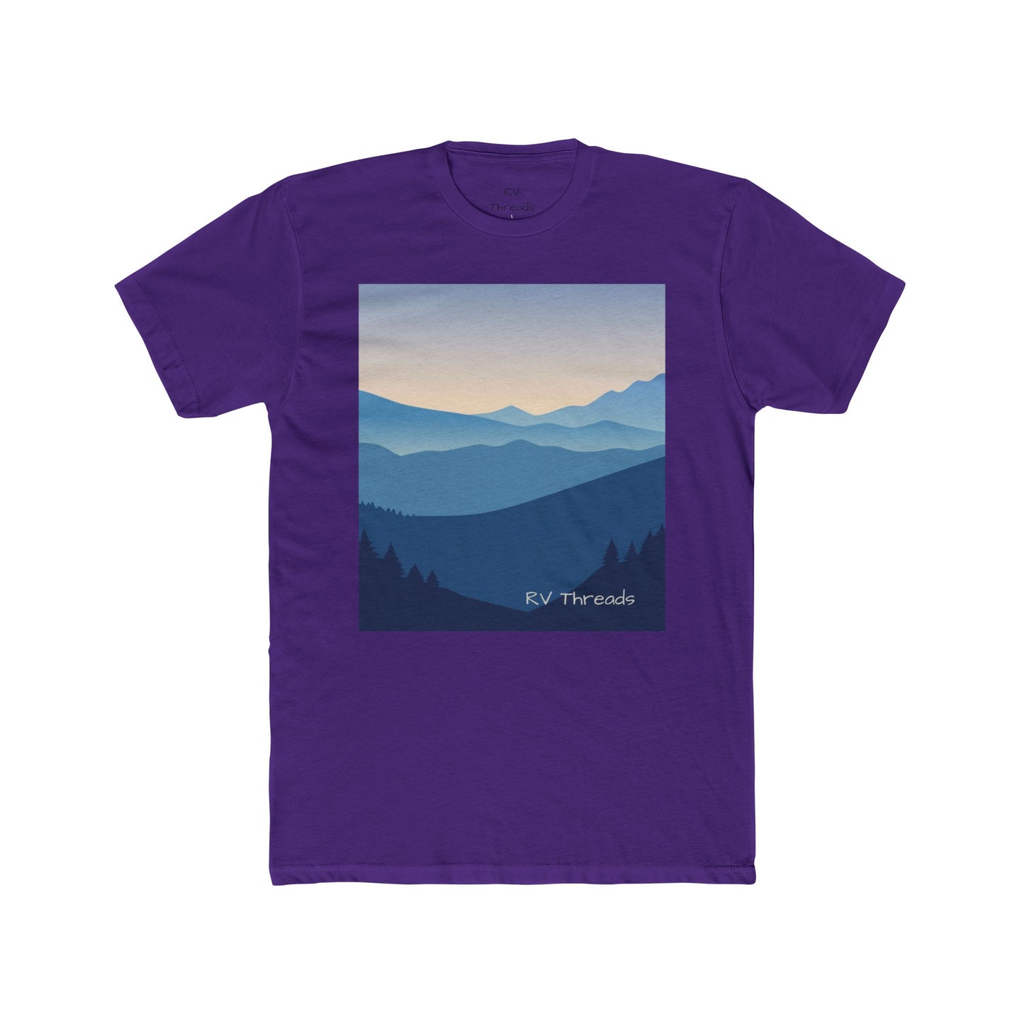 Mountain View Unisex Cotton Crew Tee | Nature Lover Gift, Outdoor Adventure Shirt, Summer Wardrobe Essential, Travel Tee, Casual Stroll Top