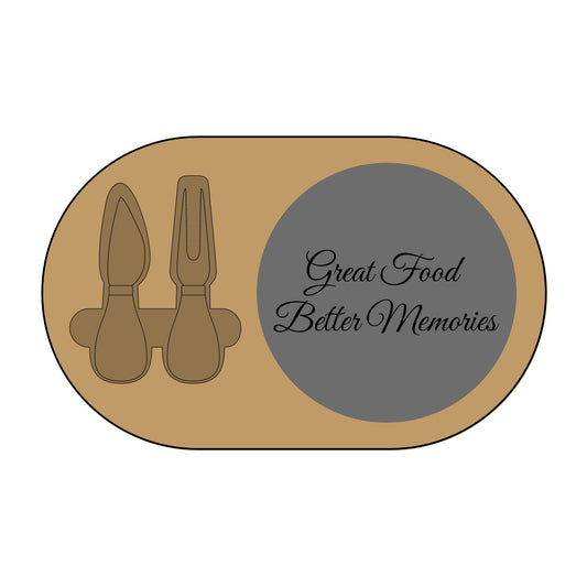 Personalized Charcuterie Board - Great Food, Better Memories, Engraved Serving Platter, Gift for Foodies, Wedding Gift, Kitchen Decor