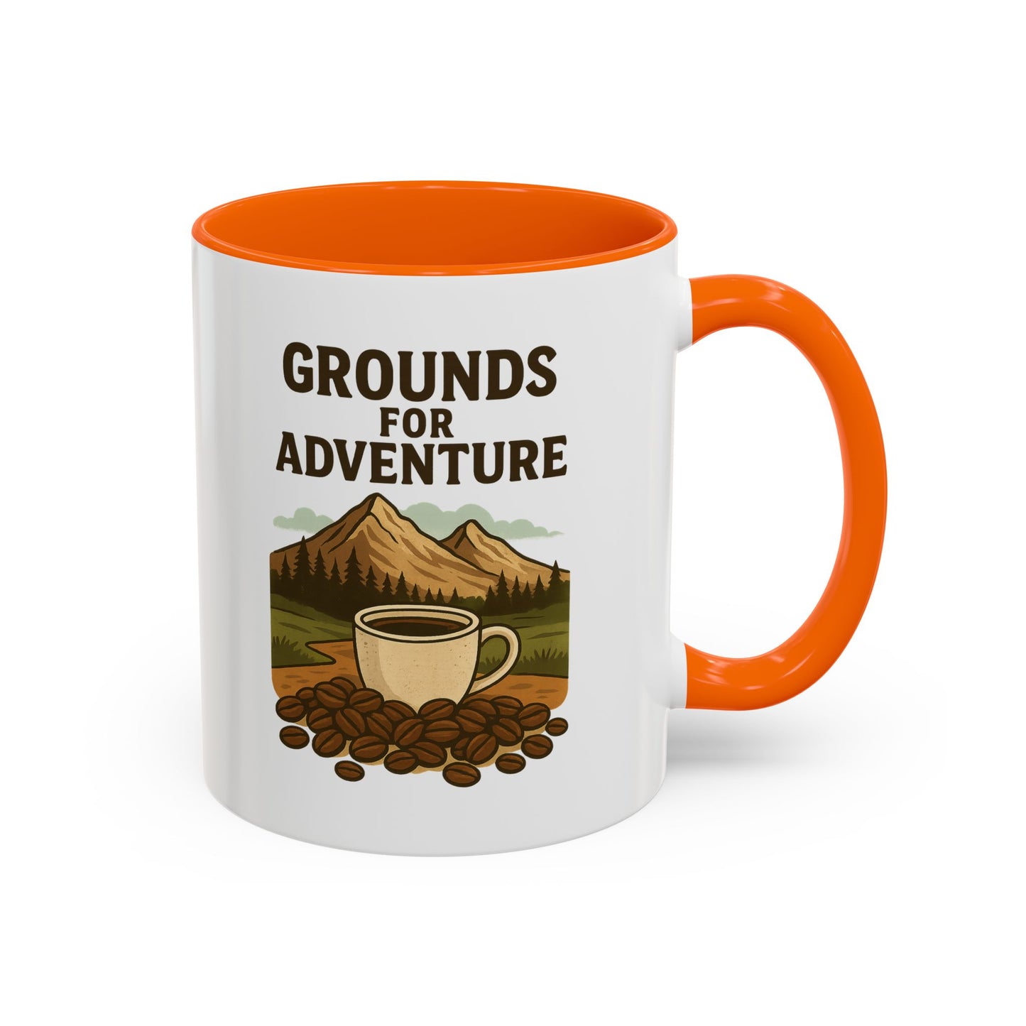 Adventurous Coffee Mug: Grounds for Adventure, Travel Mug, Camping Gift, Coffee Lover’s Present, Hiking Accessory