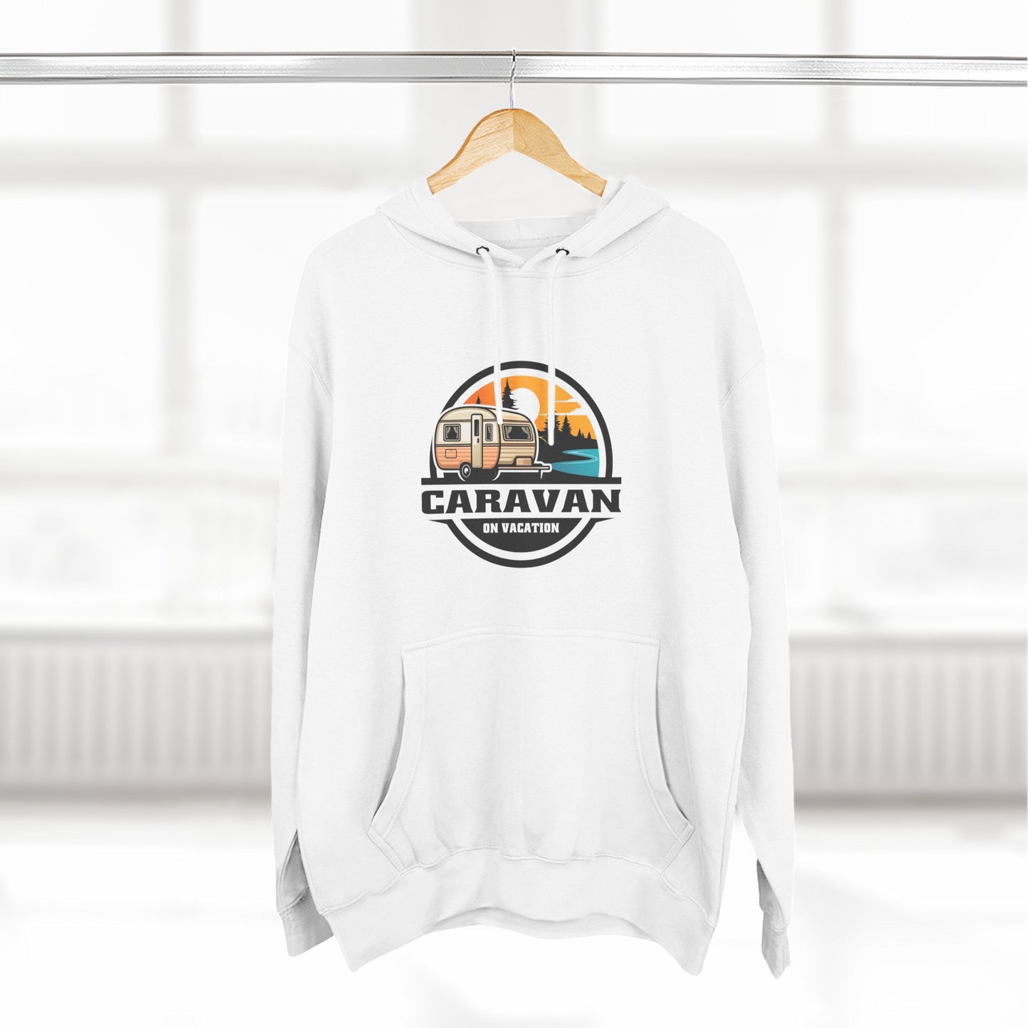 Vacation Vibes Fleece Hoodie | Cozy Travel Sweatshirt, Camper Enthusiast Gift, Road Trip Apparel, Camping Hoodie, Adventure Wear