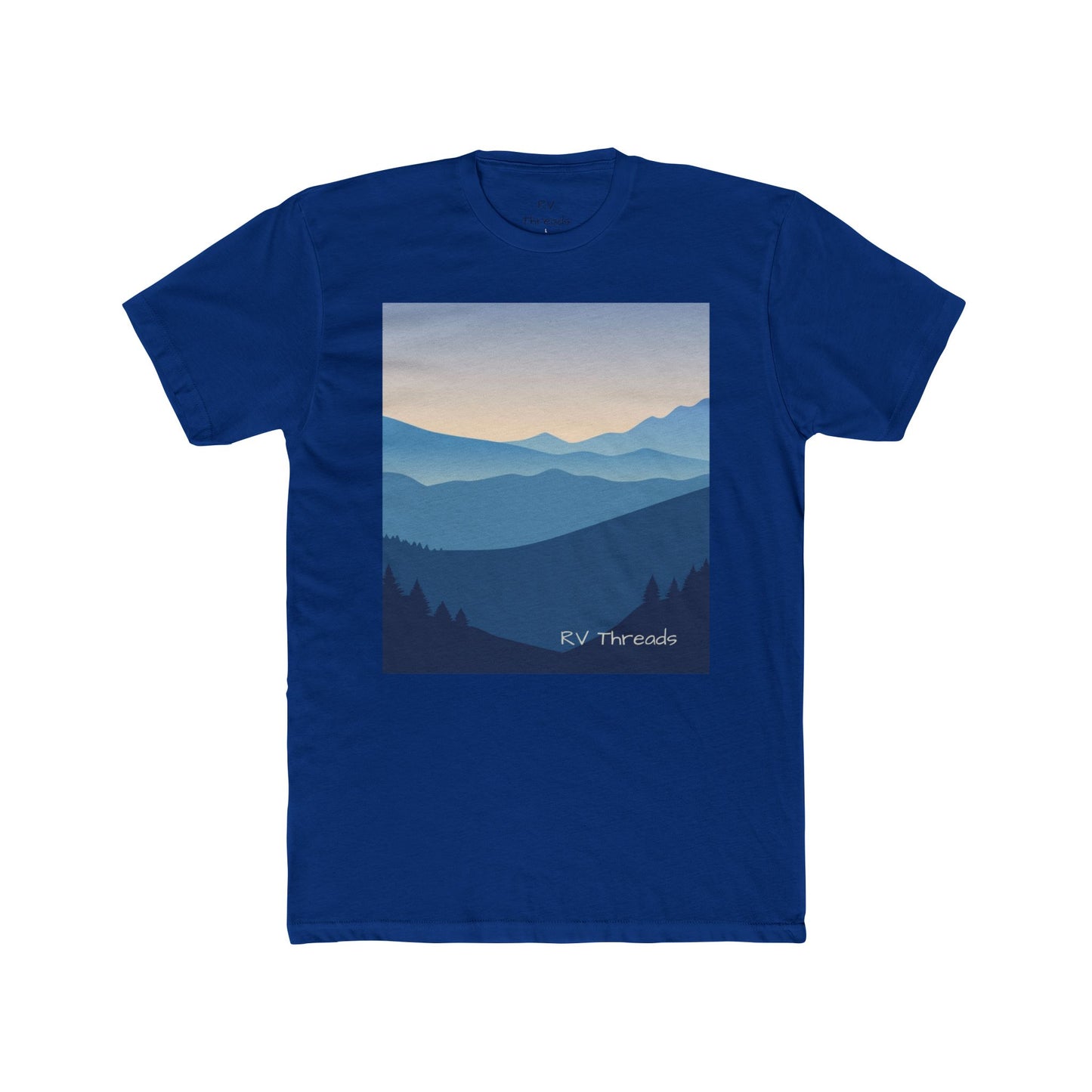 Mountain View Unisex Cotton Crew Tee | Nature Lover Gift, Outdoor Adventure Shirt, Summer Wardrobe Essential, Travel Tee, Casual Stroll Top