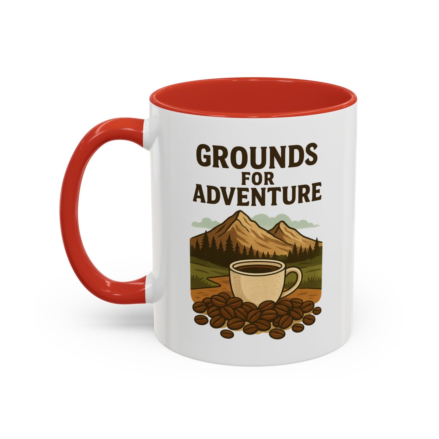 Adventurous Coffee Mug: Grounds for Adventure, Travel Mug, Camping Gift, Coffee Lover’s Present, Hiking Accessory