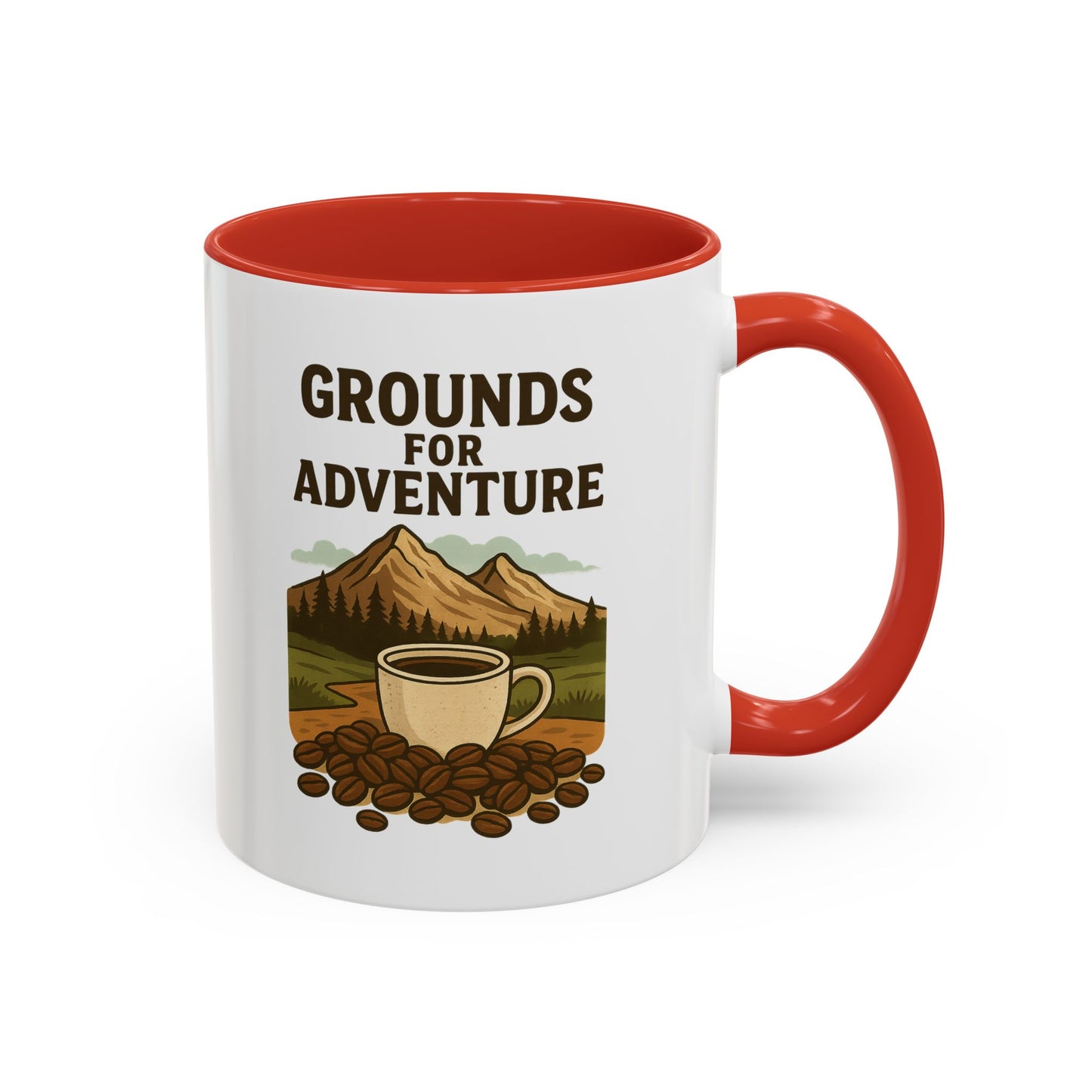 Adventurous Coffee Mug: Grounds for Adventure, Travel Mug, Camping Gift, Coffee Lover’s Present, Hiking Accessory